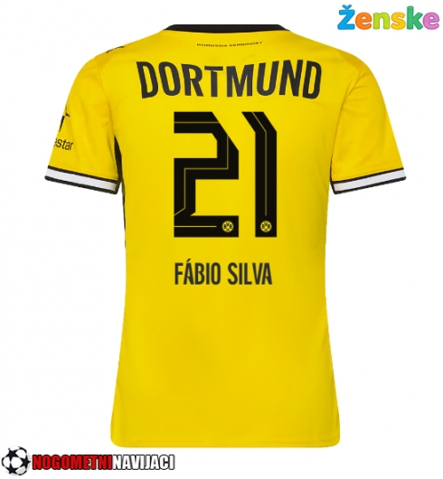 Ženske Nogometnih dresov Borussia Dortmund Fabio Silva #21 Domači 2026-27 Kratki rokavi Ženske Nogometnih dresov Borussia Dortmund Fabio Silva #21 Domači 2026-27 Kratki rokavi